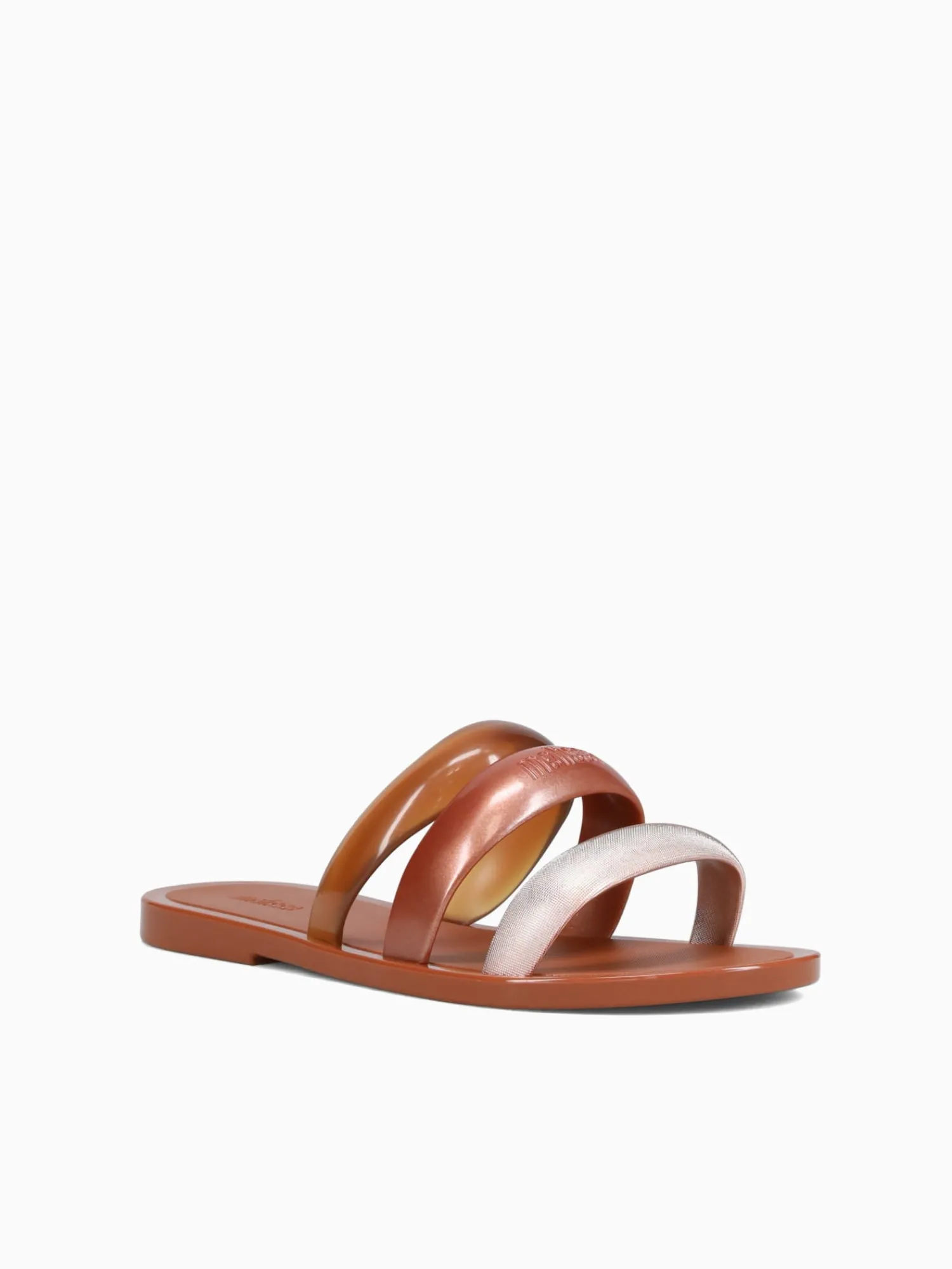New Melissa eclipse slide gold jelly Brown