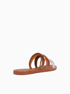 New Melissa eclipse slide gold jelly Brown