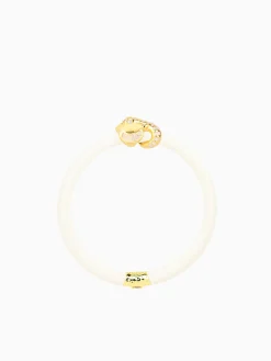 Fashion BuDhaGirl fauna elephant all weather bangle (awb) - ivory Off White