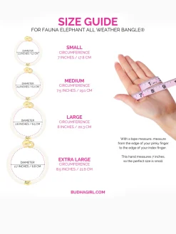 Fashion BuDhaGirl fauna elephant all weather bangle (awb) - ivory Off White