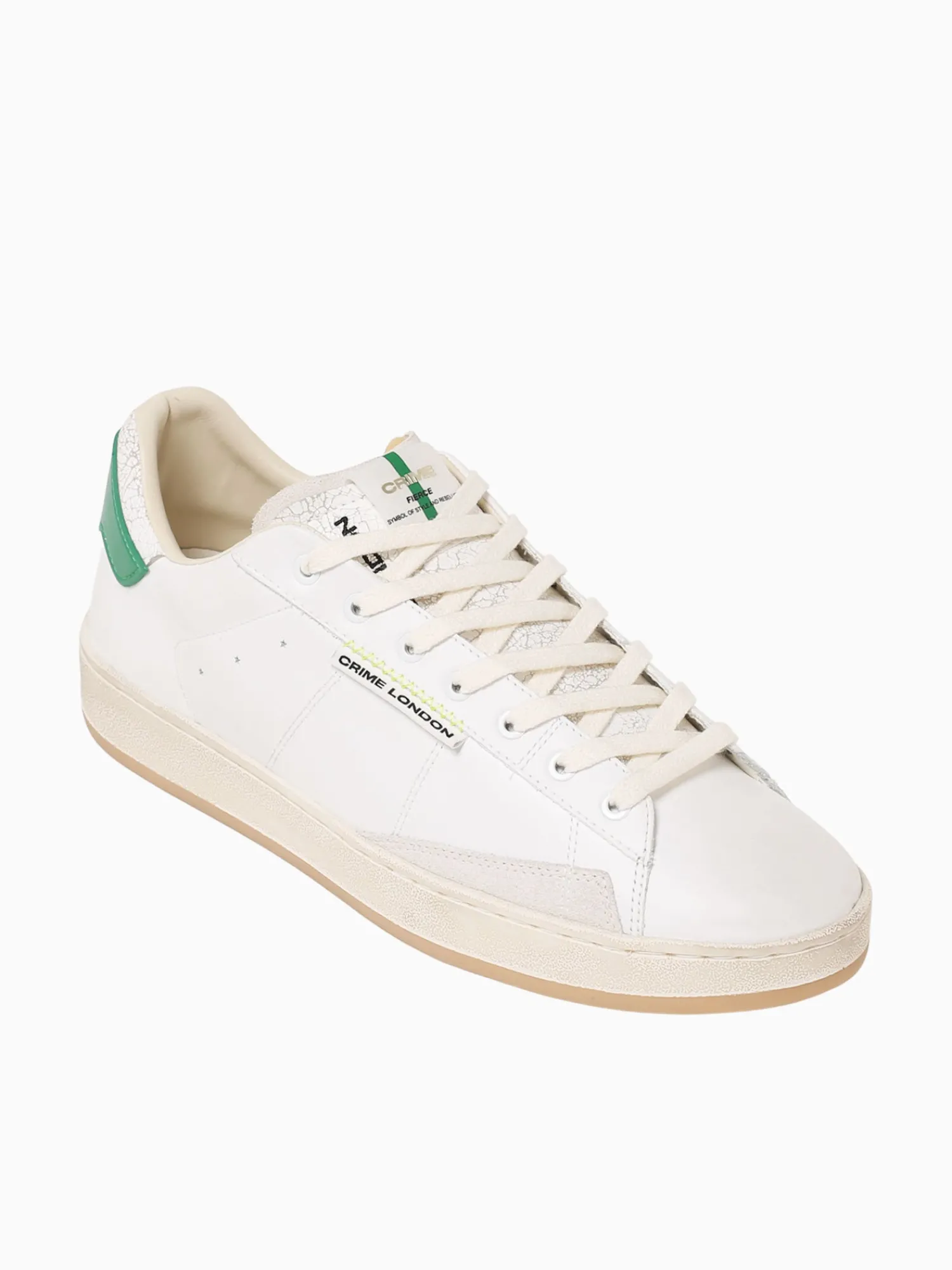 Clearance CRIME LONDON fierce 14230pp7 10 wht green lea White Multi
