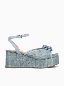 Hot Ferrucci finna azul skyblue palha slim Aqua