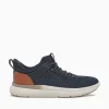 New Florsheim fleet knit elastic cognac knit nub Navy