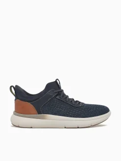 New Florsheim fleet knit elastic cognac knit nub Navy