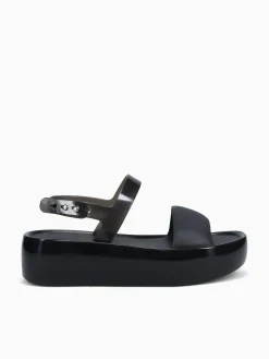 New Melissa float platform jelly Black