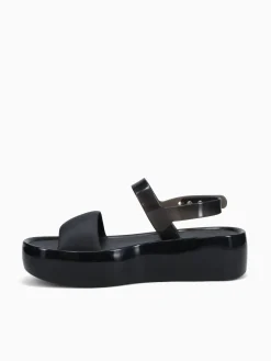 New Melissa float platform jelly Black