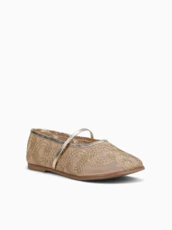 New Ferrucci flossie bronce ouro tela circulos Bronze