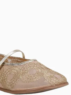New Ferrucci flossie bronce ouro tela circulos Bronze