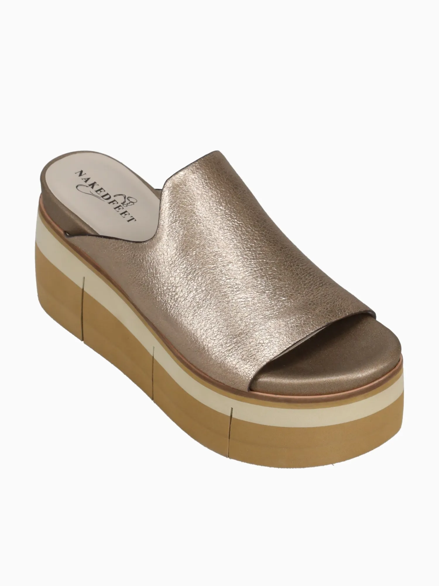 New Naked Feet flow leather Gold