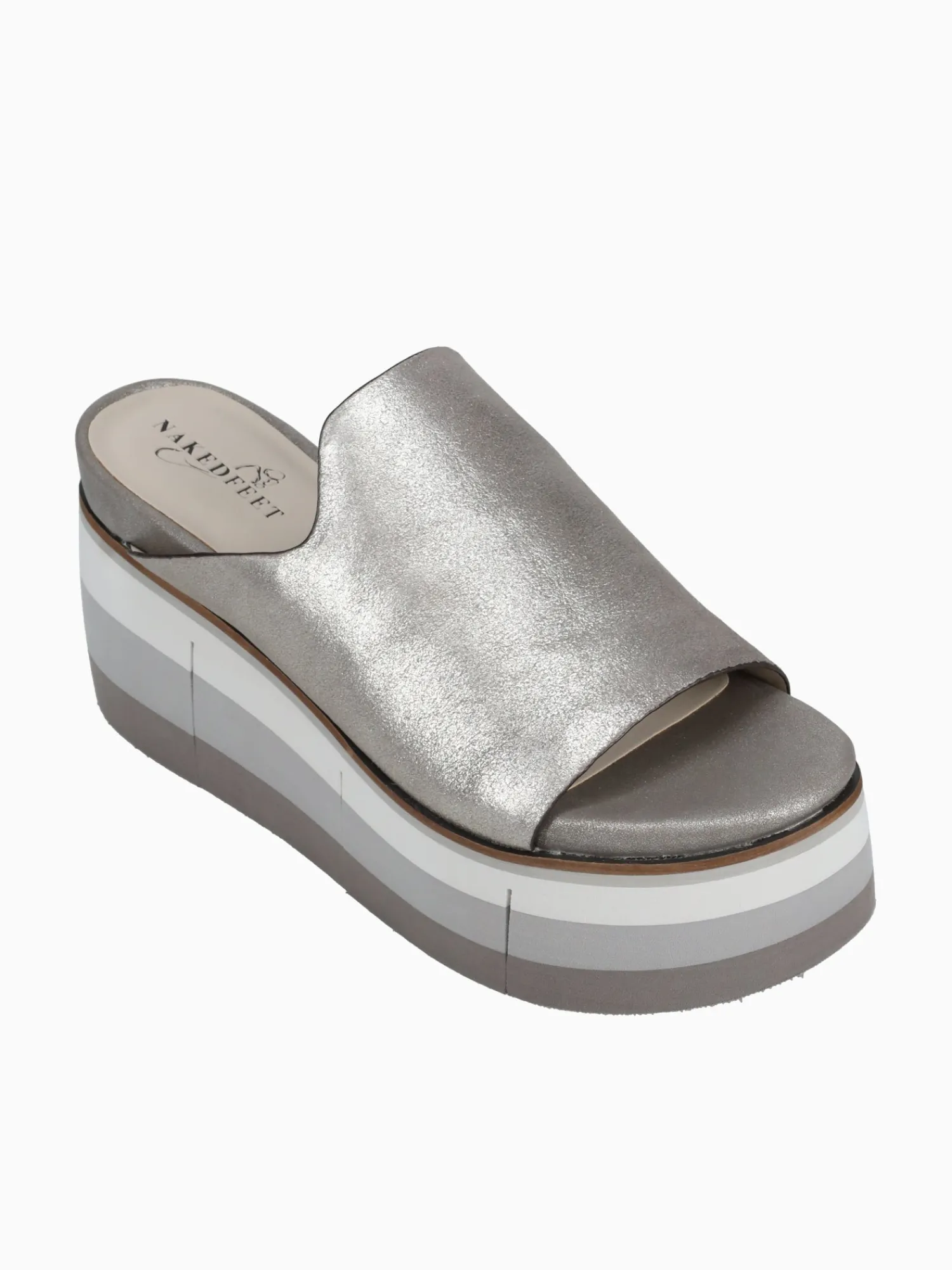 New Naked Feet flow leather Silver