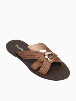New Ferrucci floy camelo soft plume Medium Brown