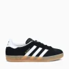Clearance adidas gazelle indoor white suede Black