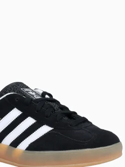 Clearance adidas gazelle indoor white suede Black