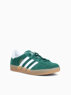 Fashion adidas gazelle indoor white leather Green
