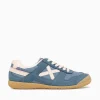 Hot MUNICH goal azul suede mesh Blue