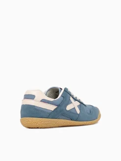 Hot MUNICH goal azul suede mesh Blue