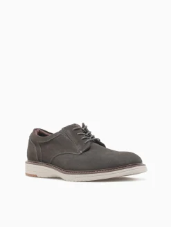 Sale Nunn Bush griff suede plain toe gunmetal suede Dark Grey