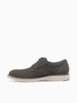 Sale Nunn Bush griff suede plain toe gunmetal suede Dark Grey