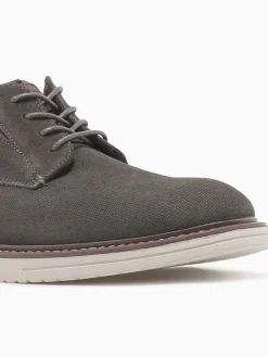 Sale Nunn Bush griff suede plain toe gunmetal suede Dark Grey
