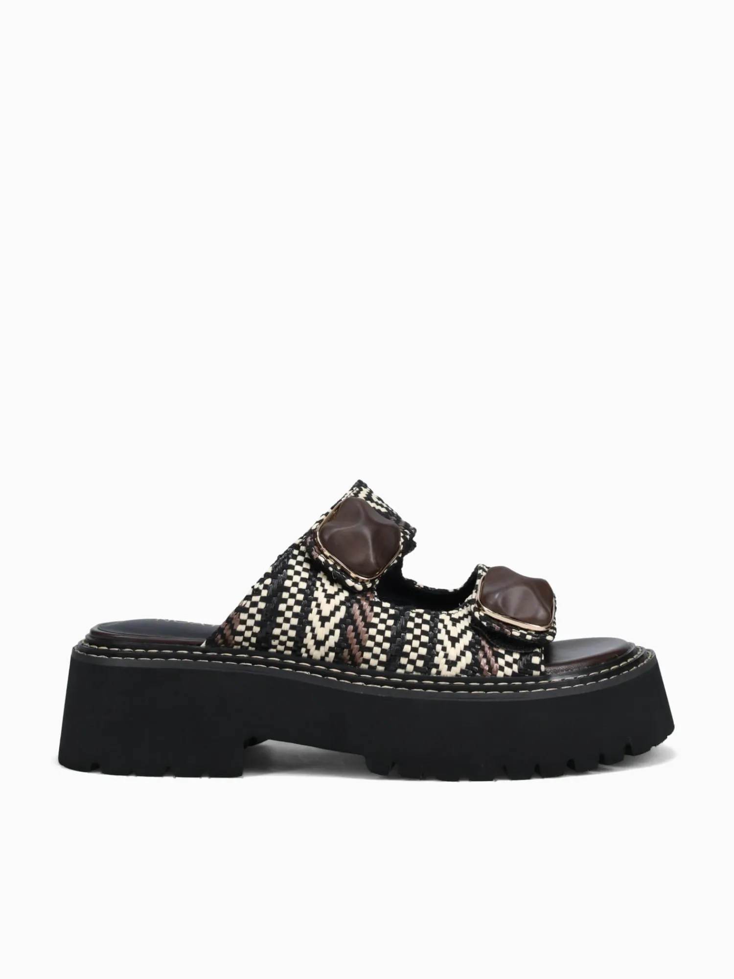 Clearance Noa Harmon heaven marron negro rafia Brown
