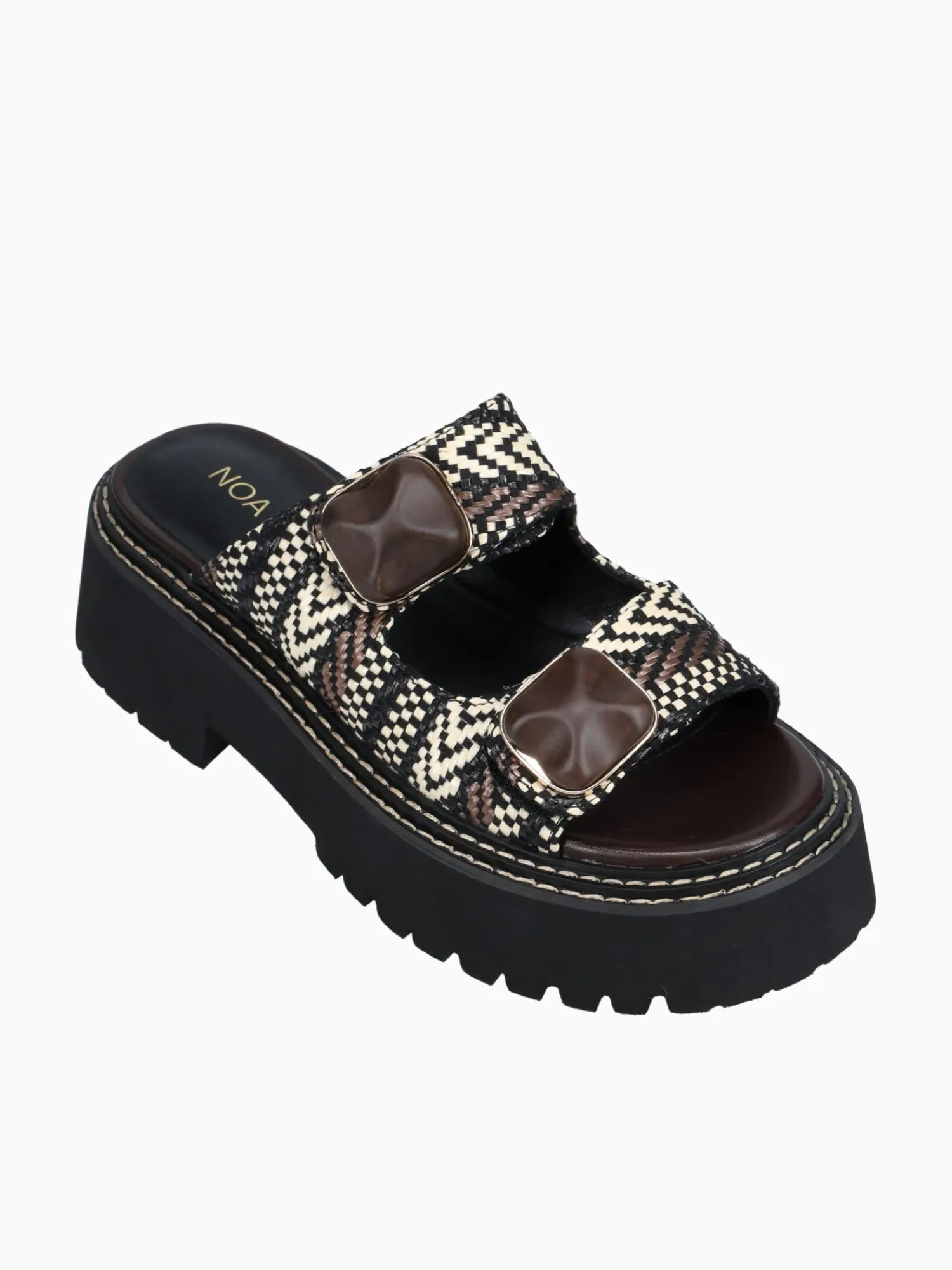 Clearance Noa Harmon heaven marron negro rafia Brown