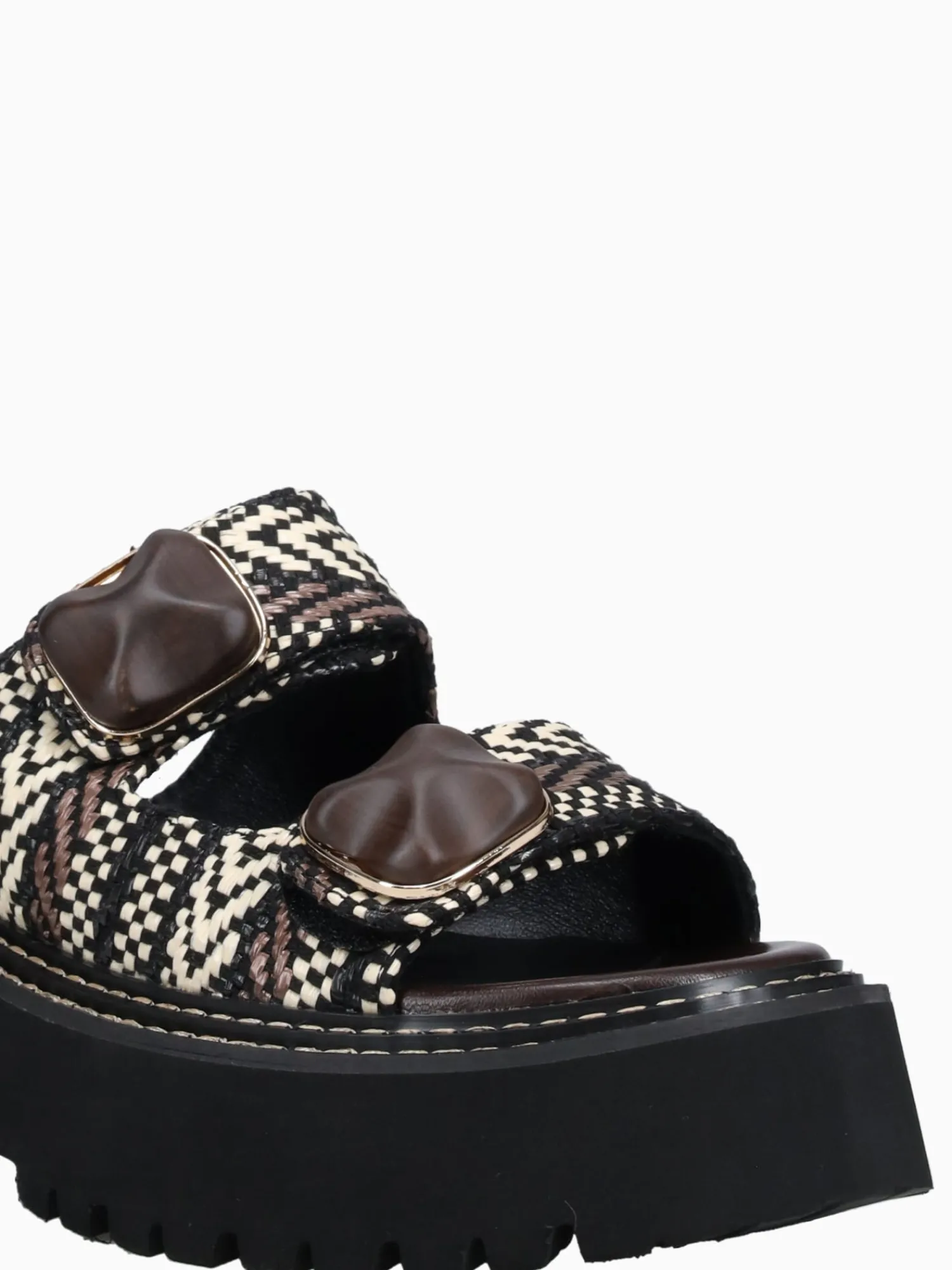 Clearance Noa Harmon heaven marron negro rafia Brown
