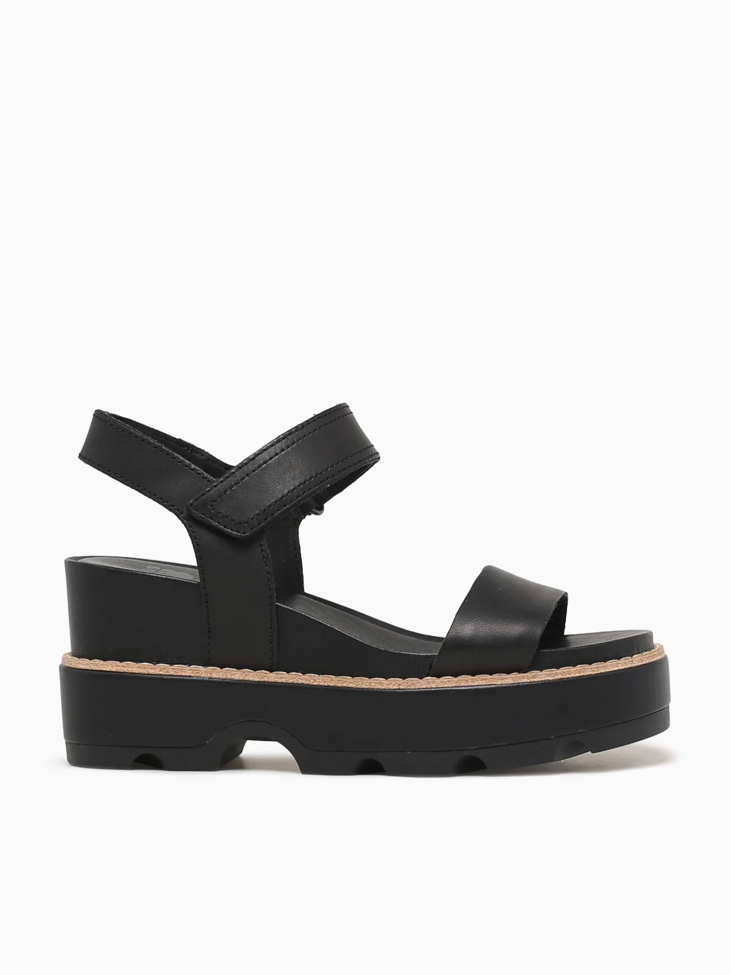 Discount SOREL joanie iv y strap blk sea salt leather Black