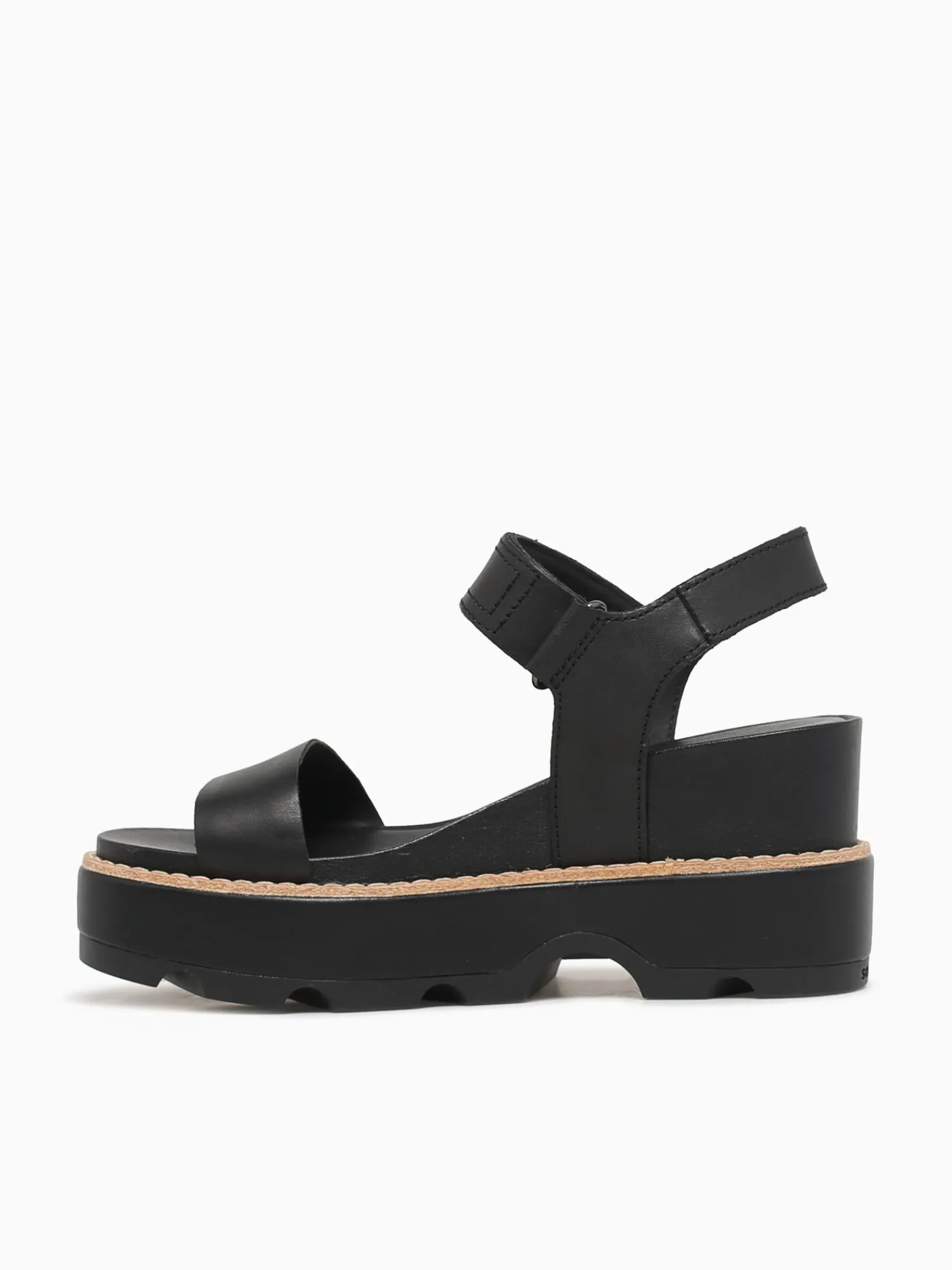 Discount SOREL joanie iv y strap blk sea salt leather Black
