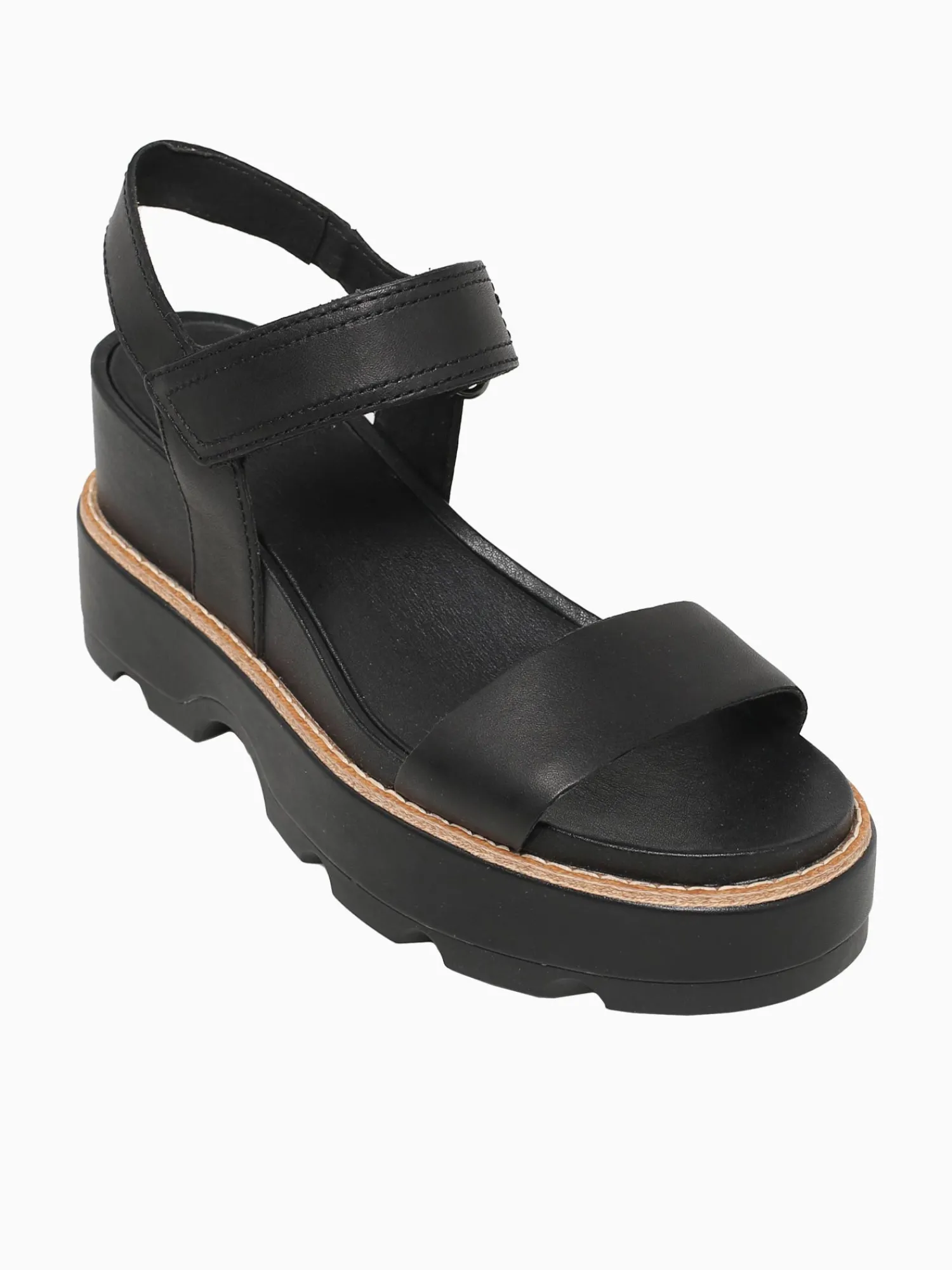 Discount SOREL joanie iv y strap blk sea salt leather Black