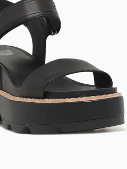 Discount SOREL joanie iv y strap blk sea salt leather Black