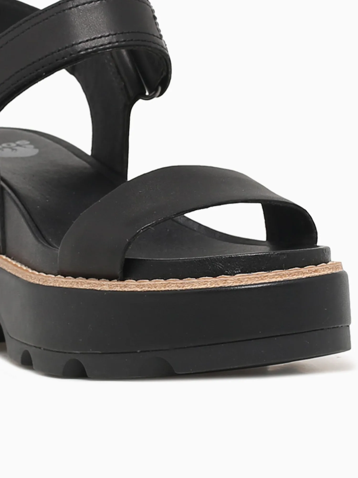 Discount SOREL joanie iv y strap blk sea salt leather Black