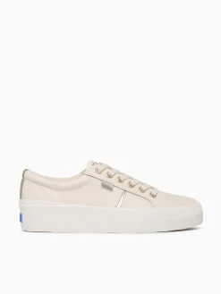 Clearance Keds jump kick duo off wht champagne leather Off White