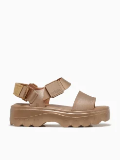 Outlet Melissa kick off sandal metal jelly Gold