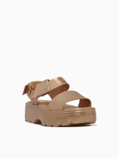 Outlet Melissa kick off sandal metal jelly Gold