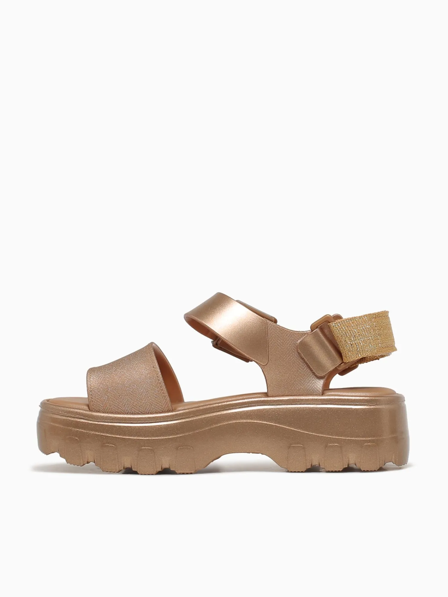 Outlet Melissa kick off sandal metal jelly Gold
