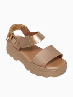 Outlet Melissa kick off sandal metal jelly Gold