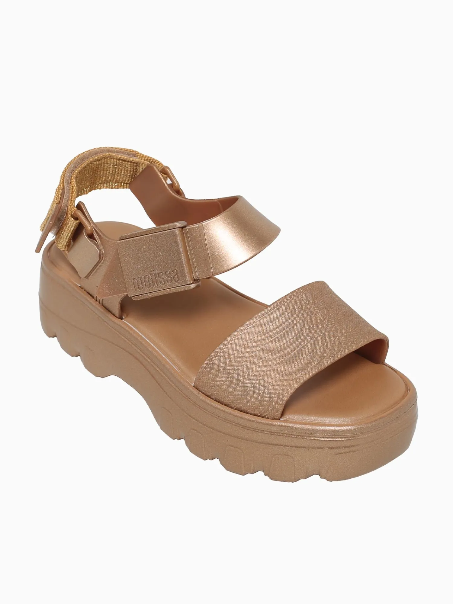 Outlet Melissa kick off sandal metal jelly Gold