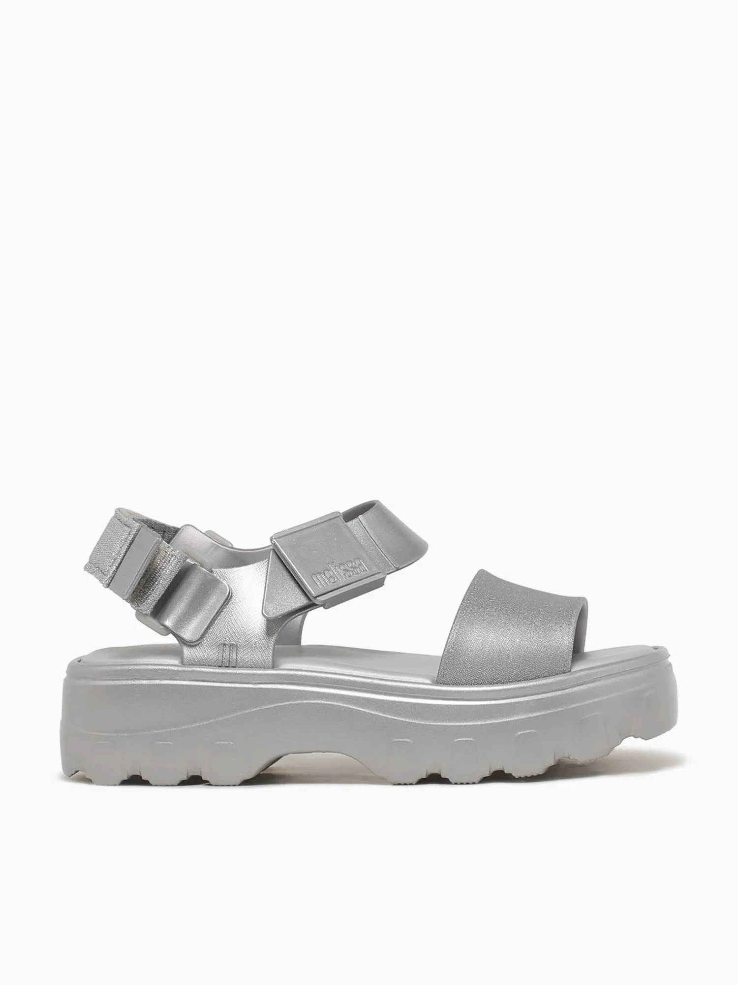 Sale Melissa kick off sandal metal jelly Silver