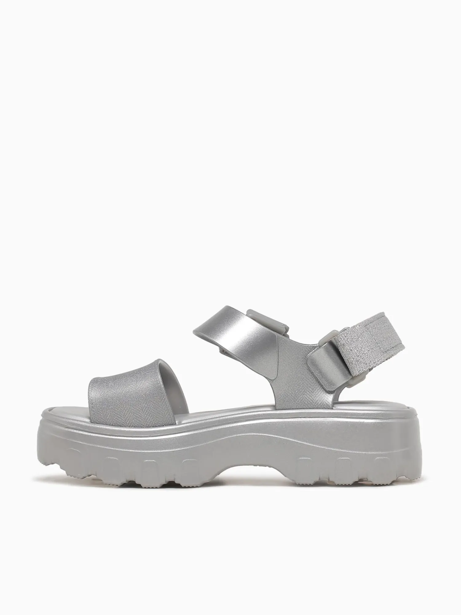 Sale Melissa kick off sandal metal jelly Silver