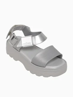 Sale Melissa kick off sandal metal jelly Silver