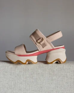 Clearance SOREL kinetic impact slingback coral leather Off White