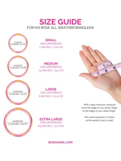 Hot BuDhaGirl koi rose tzubbie all weather bangle (awb) Pink