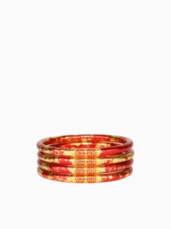 Online BuDhaGirl koi rouge all weather bangles (awb) - set of 4 Red