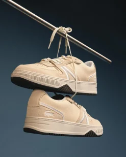 Best Lacoste l001 124 3 offwhite grey leather suede Off White
