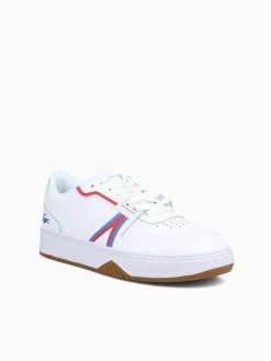 Hot Lacoste l001 124 9 white red blu leather White Multi
