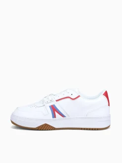Hot Lacoste l001 124 9 white red blu leather White Multi