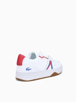 Hot Lacoste l001 124 9 white red blu leather White Multi