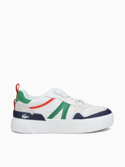 New Lacoste l 002 wht grn leather Multi