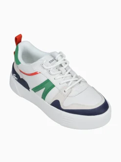 New Lacoste l 002 wht grn leather Multi