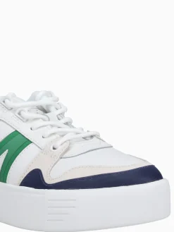 New Lacoste l 002 wht grn leather Multi
